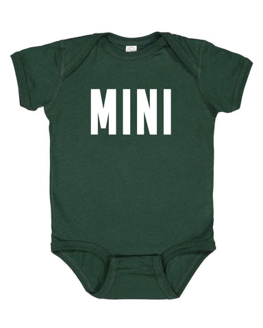 MINI FOREST GREEN BABY BODYSUIT