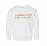 PUMPKIN SPICE & JESUS CHRIST - KID SWEATSHIRT