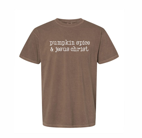 PUMPKIN SPICE & JESUS CHRIST TEE - ADULT