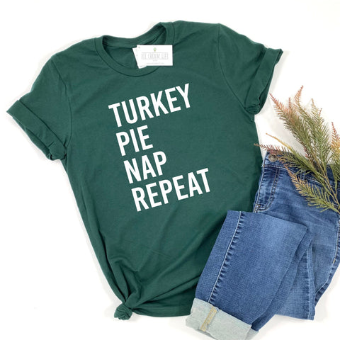 TURKEY PIE NAP REPEAT - ADULT SHIRT