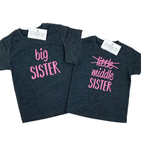 BIG AND MIDDLE SISTER - SET OF 2 SHIRTS