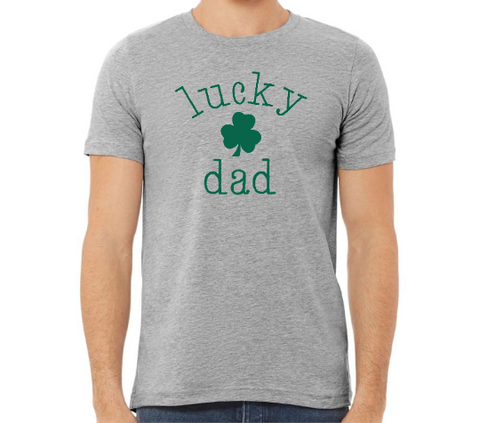 LUCKY DAD GRAY TEE