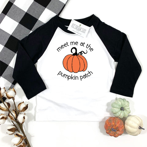 MEET ME AT THE PUMPKIN PATCH - KIDS RAGLAN SHIRT - Ice Cream Life