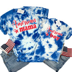 AMERICAN MAMA BLUE TIE DYE SHIRT