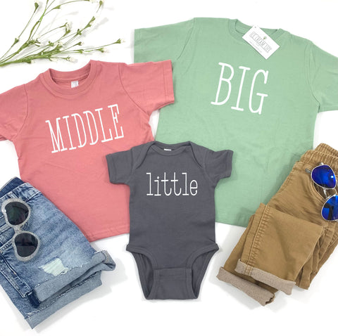 BIG MIDDLE LITTLE SHIRTS