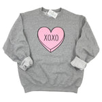 XOXO CANDY HEART SWEATSHIRT - ADULT