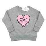 XOXO CANDY HEART KIDS SWEATSHIRT