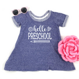 FRENCH TERRY DRESS - HELLO PRESCHOOL
