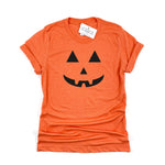 JACK O LANTERN FACE ADULT SHIRT - ORANGE - Ice Cream Life