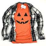 JACK O LANTERN FACE ADULT SHIRT - ORANGE - Ice Cream Life