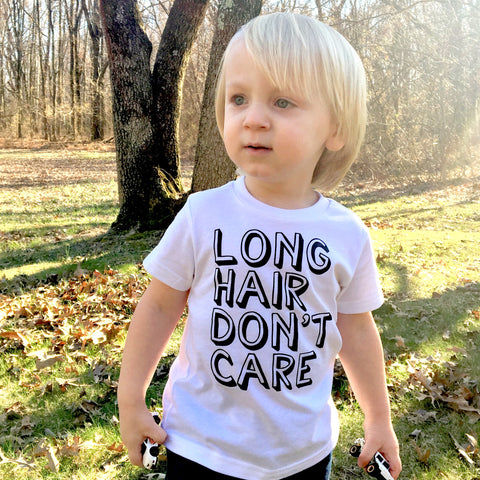 LONG HAIR DON'T CARE KID SHIRT - Ice Cream Life