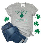 LUCKY MAMA GRAY TEE