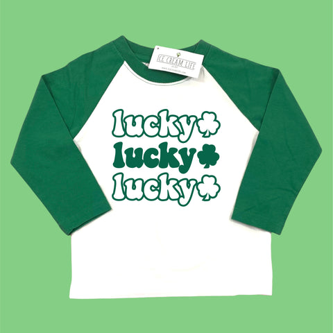 LUCKY KIDS RAGLAN SHIRT