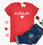 MAMA HEART TEE - RED