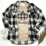 THANKFUL PLAID PUMPKIN TEE